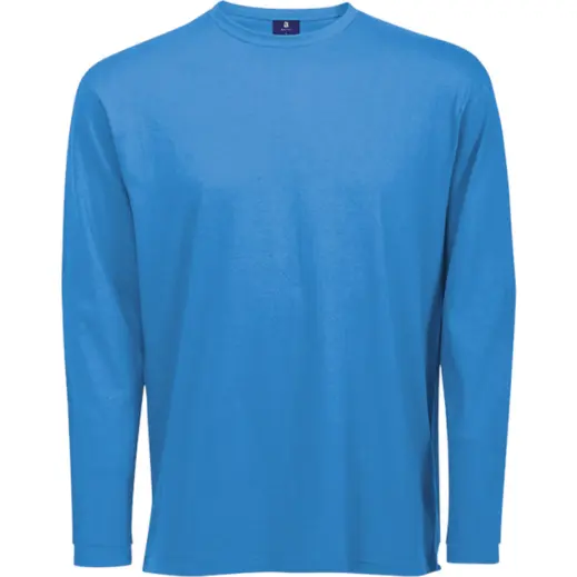 170g Long Sleeve T-Shirt 100 Cotton Sapphire